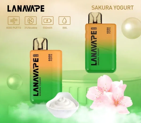 LANA6000 PUFFS 抛棄式電子煙 台灣電子煙推薦1 LANA TREND 6000 PUFFS LANA一次性6000口拋棄式電子煙