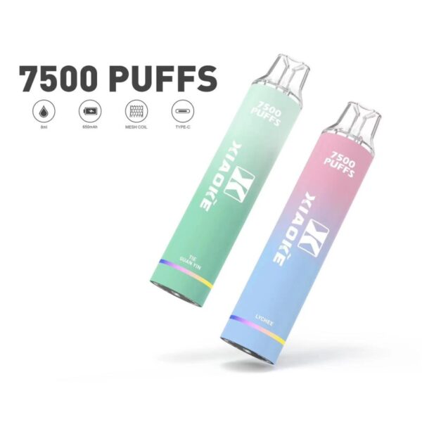 爆款回歸|XIAOKE 7500 PUFFS 梟客棄式抛電子煙 一次性霧化桿