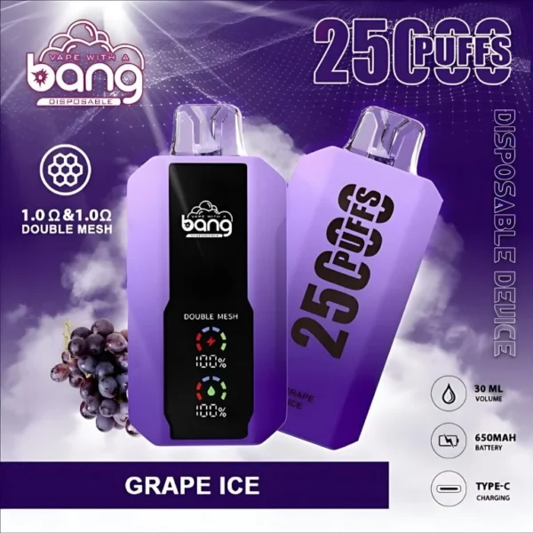 Bang 25000 Puffs 超大屏幕 超大容量可充電拋棄式電子煙1 Bang 25000 Puffs 超大屏幕 超大容量可充電拋棄式電子煙