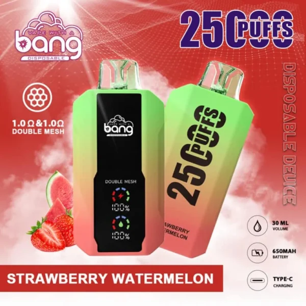 Bang 25000 Puffs 超大屏幕 超大容量可充電拋棄式電子煙2 Bang 25000 Puffs 超大屏幕 超大容量可充電拋棄式電子煙