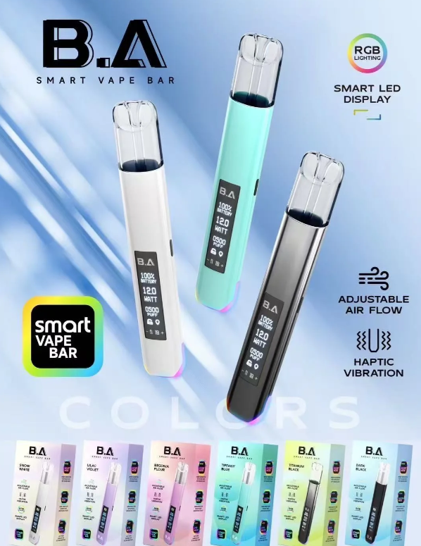 BA主機 B.A SMART VAPE BAR智慧主機 一代通用發光大屏電子煙主機 (1) BA主機 B.A SMART VAPE BAR 智慧主機 一代通用款 發光r大屏煙桿